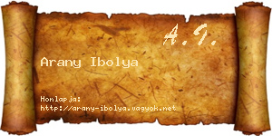 Arany Ibolya névjegykártya