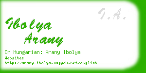 ibolya arany business card